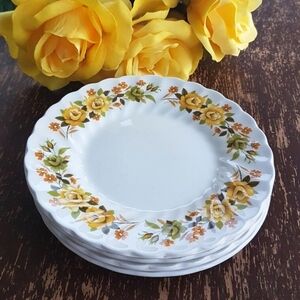4pc Myott Ironstone CHANTILLY Side Plate Set Staffordshire England 1950s